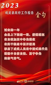 振奋人心!2023年成武政府工作报告金句频出!