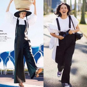 背带裤怎么穿才好看?搭配T恤早就落伍了,这3种新穿法更好看