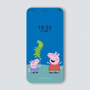 小猪佩奇壁纸 乔治壁纸 全屏高清壁纸 4k手机壁纸 卡通壁纸