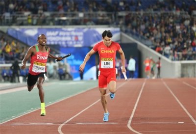 田径——世界接力赛:中国队获男子4X200米接力第六名